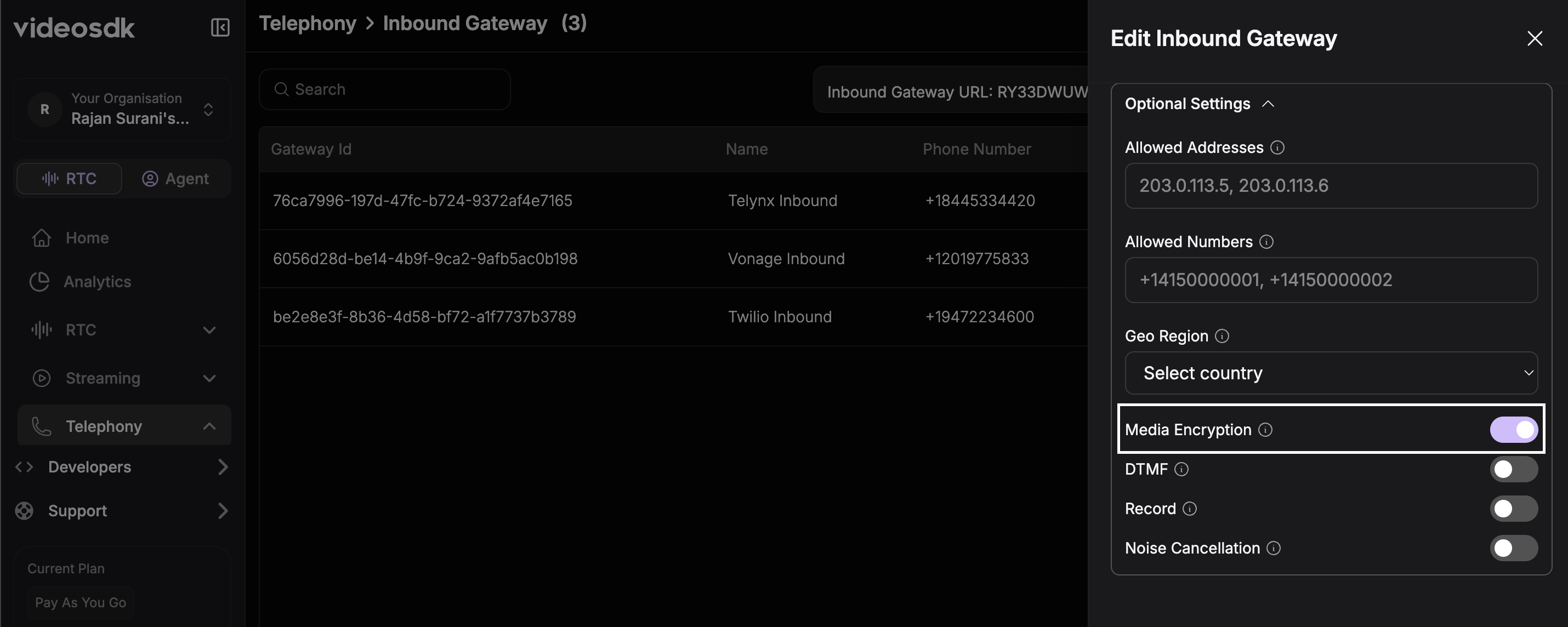 Inbound Gateway Configuration